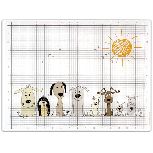 Puppy Pals Magnetic Glass Craft Mat