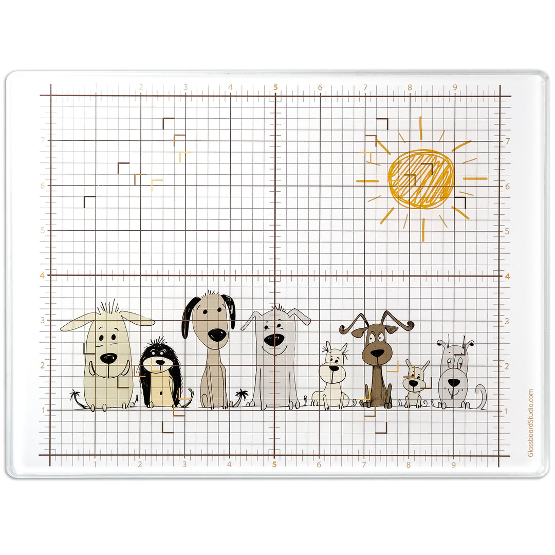 Puppy Pals Magnetic Glass Craft Mat