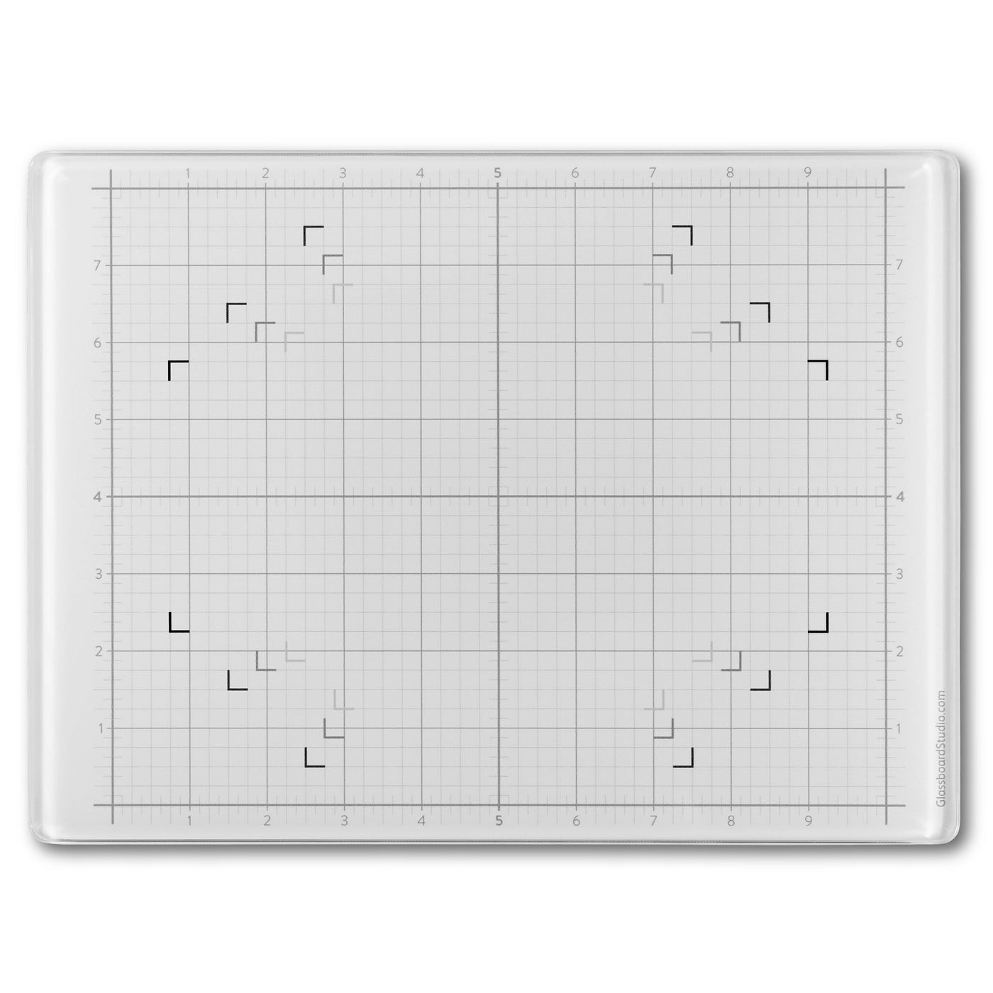GLASSBOARD STUDIO True White Glass Craft Mat (9x12in) - Magnetic, Heat &  Scratch Resistant, Stain-Proof for Crafting, Cutting, Painting, Mixed Media  Artwork - Grid & Angle Lines, Non-Slip Feet : : Home