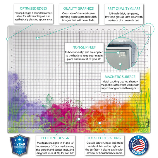 Magnetic Glass Craft Mat