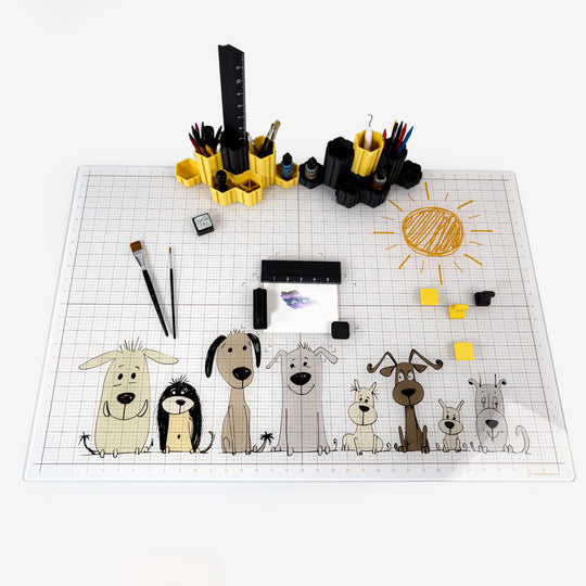 Puppy Pals Magnetic Glass Craft Mat